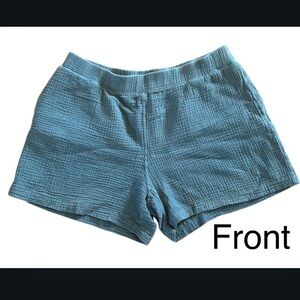 Women's Teal 100% Cotton Gauze Shorts